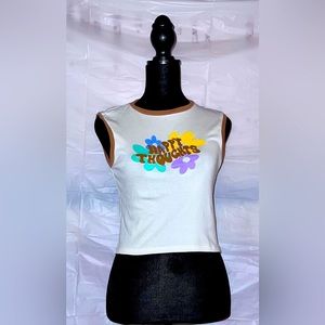 Happy Thoughts Contrast Edge Tank Top